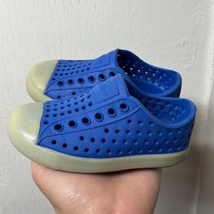 Blue infant Native slip ons *glows in the dark!*